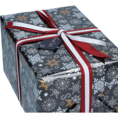 440863119 Julpapper Crystal Svart