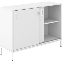 TING4-1-212-W Skjutdörrsskåp Kontorsmiljö Ns Active Vit 120x87x42cm