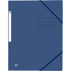 400116325 MAPPE 3-KLAFFER KARTONG A4 BLÅ