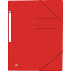 400116308 MAPPE 3-KLAFFER KARTONG A4 RØD