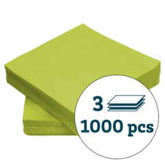 119149077 SERVIETT 3-LAG KIWI 40X40CM*