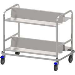 214R Diskomat Kassettvagn 2-plan (12 kassetter) - Rostfri