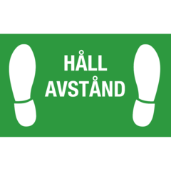 MA1802 Floor Sticker KEEP DISTANCE Green 500x300mm