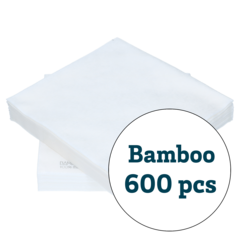 16162 Serviett Bambus Skyhvit 40x40