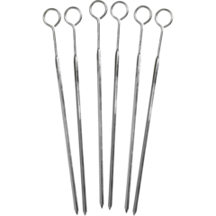 12890 Grillspett Exxent 23cm rostfritt stål 6 st