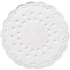 119165734 Kopp/Glasunderlägg Duni Vit Ø 7,5cm