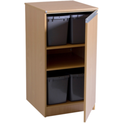 51142XX San Sac Källsorteringsskåp med 2 Hyllplan