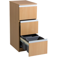 51144XX San Sac Källsorteringsskåp med Lådutdrag (6x25L)