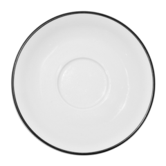 BLO1746DEK7232 Kaffefat Blocho Nana Vit med svart rand 17cm