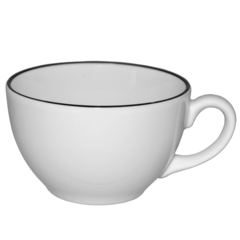 BLO1745DEK7232 Kaffekopp Blocho Nana Vit med svart rand 25cl