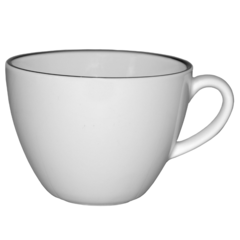 BLO1106DEK7232 Kaffekopp Blocho Bistro Vit med svart rand 20cl