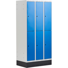 AJ323971 AJ Small Locker with Base 3 Sections 6 Compartments