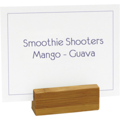 BHO029BBB23 Bamboo Sign Holder 5.75x1.9x1.9