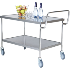 M4110922 Bordsvagn med 2 Rostfria Skivor Hallins 200kg