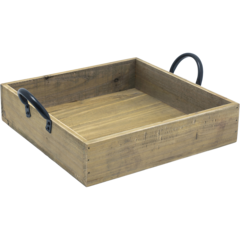 SPT059NAW21 Bricka Front of the House Rustic Wood 24,8x24,8x5cm