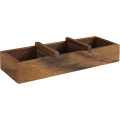 AP11727 Trälåda 3-fack APS Brun 23,5x8,5cm