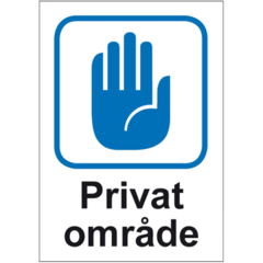 6705411 Privat Område Aluminium A4