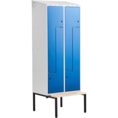 AJ313603 Z-Skåp AJ Bänkstativ 2 Sektioner 4-fack Sluttande tak