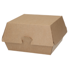 41190 Hamburgerbox Well4Food Papper Brun 118x118x80mm