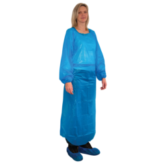 GB021000850 Disposable Gown CPE Plastic Blue Granberg 0085