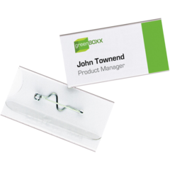 800619 Durable Needle-Fixed Name Tag 3x6cm