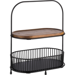 AP30336 APS Black 2-Piece Buffet Stand