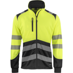 TSFJ86 Sweatshirtjacka Varsel Klass 2 Texstar FJ86 gul/svart