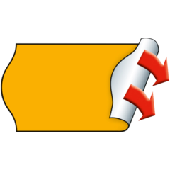 M30007319 Prisetiketter Meto permanenta 22x12mm Flour Orange