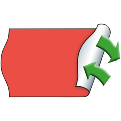 M9506168 Prisetiketter Meto avtagbar 26x16mm Röd