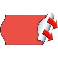 M30007322 Prisetiketter Meto permanenta 22x12mm Röd