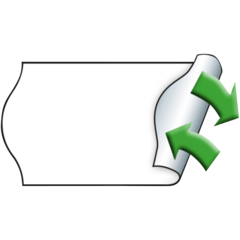 M30007325 Prisetiketter Meto avtagbara 22x12mm Vit