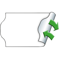 M30007364 Prisetiketter Meto avtagbar 32x19mm Vit