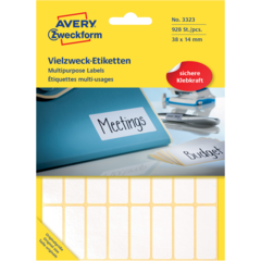 AN3323 Etikett Permanent Vit Dispenser Avery 3323