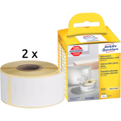 ANAS0722400 Etikett Dymo LW Vit 36x89mm Avery AS0722400