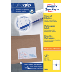 AN3483 Etikett Hvit 105x148 mm