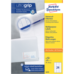 AN3475 Avery White Universal Labels