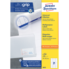 AN3652 Etikett Hvit 70x42,3 mm