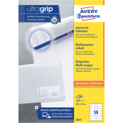 AN3477 ETIKETT HVIT 105x41 MM