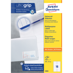 AN3484 Avery Label 10.5x3.7cm White