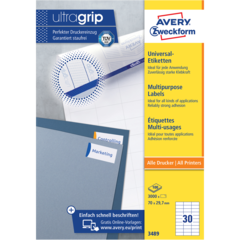 AN3489 Etikett Hvit 70x29,7 mm