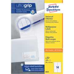 AN3653 Etikett Hvit 105x42,3 mm