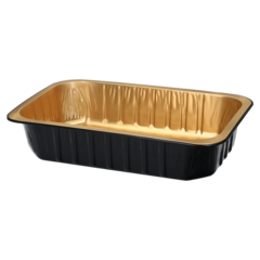 AS220975 Aluminiumform Svart/Guld 975ml 214x142x45mm