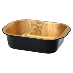 AS220497 Aluminiumform Svart/Guld 497ml 157x124x40mm