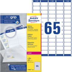 ANL7651100 Adressetikett Mini Vit 38x21mm Avery L7651