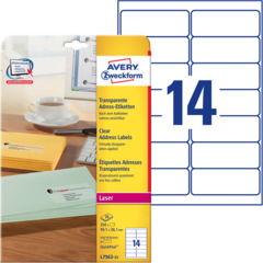 ANL756325 Adressetikett Klar 99x38mm Avery L7563