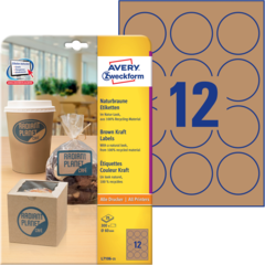 ANL710625 Etikett Papper Vit Ø60mm Avery L7106