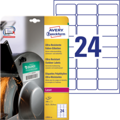 ANL791210 Utendørs etikett Hvit 63,5x33,