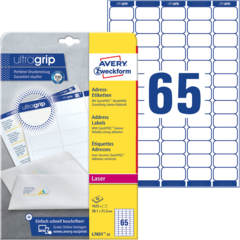 ANLL765125 Adressetikett Mini Vit 38x21mm Avery L7651-25