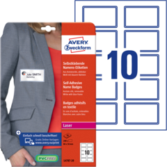 ANL478720 Namnskylt Textil Blå 80x50mm Avery L4787