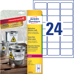 ANL47738 Etikett Väderbeständig 63x33mm Avery L4773